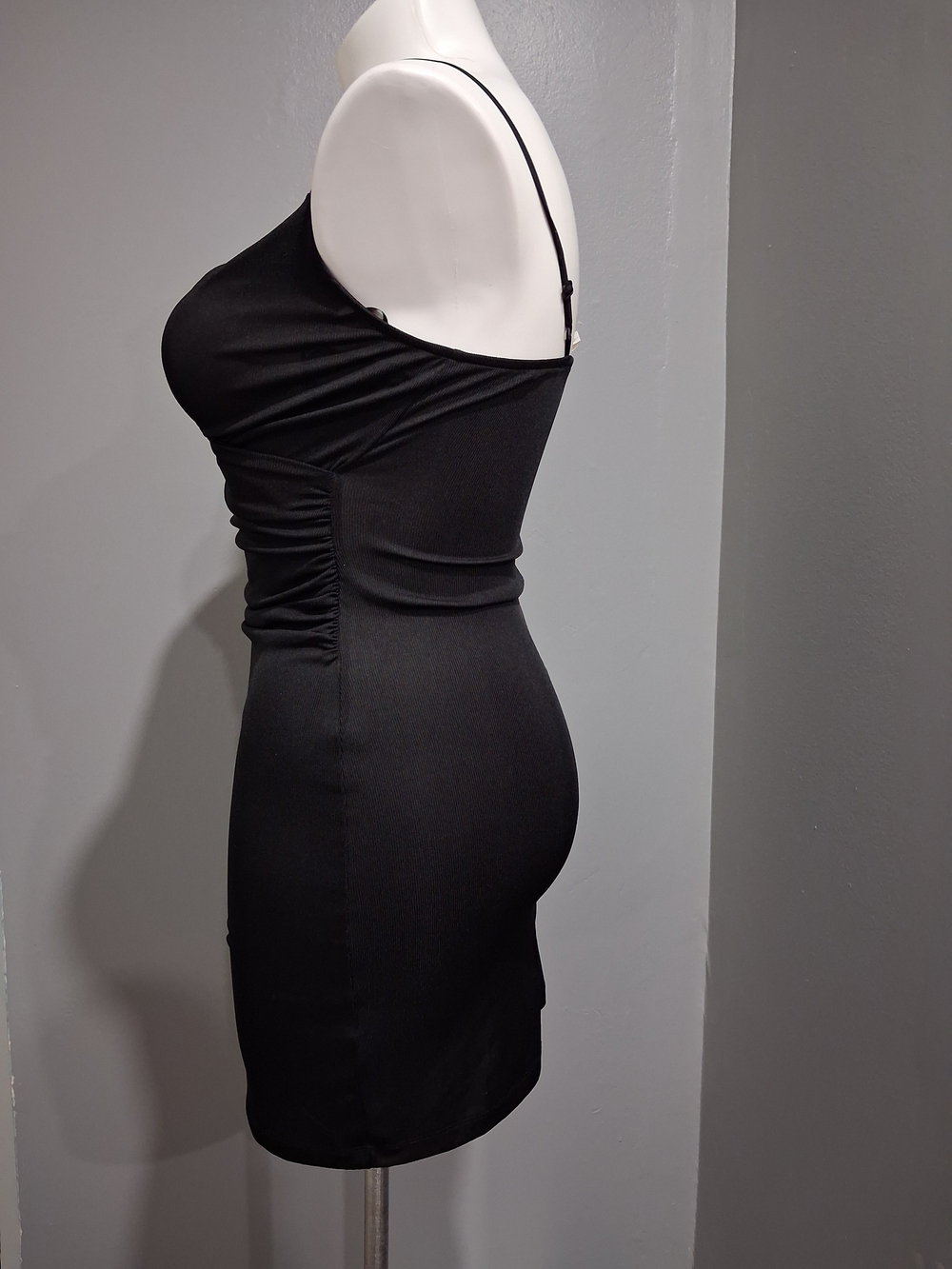 H&M Black Ruched Wrap Mini Dress - Picture 3 of 5